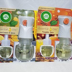 2 Air Wick Limited Edition Scented Oil Bonus Warmer + 2 Refills Brand New